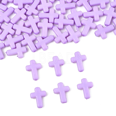 200Pcs Opaque Acrylic Beads SACR-FS0001-39F-1