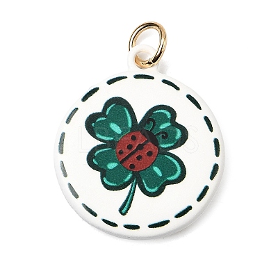 Printing 304 Stainless Steel Pendants STAS-K304-12F-G-1