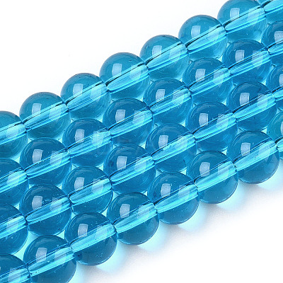 Transparent Glass Beads Strands GLAA-T032-T8mm-06-1
