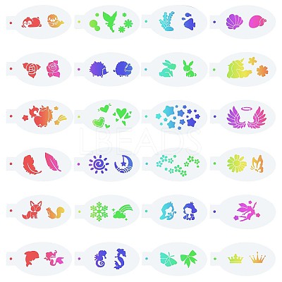 Plastic Face Paint Stencils DIY-WH0304-582B-1
