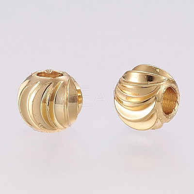 Brass Spacer Beads X-KK-G312-01G-5mm-G-1