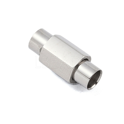 Tarnish Resistant 304 Stainless Steel Magnetic Clasps with Glue-in Ends STAS-K282-01B-P-1