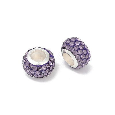 Alloy Rhinestone Clay Pave Beads ALRI-D300-03S-02-1