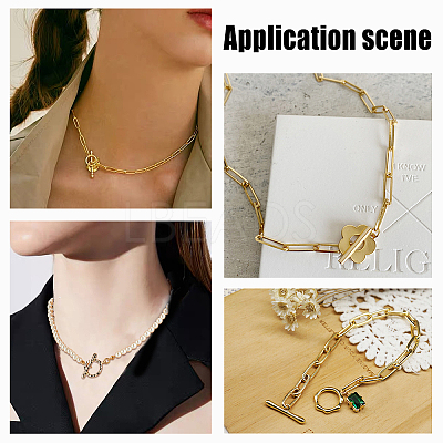 8 Sets 4 Style Brass Toggle Clasps KK-PH0003-67-1
