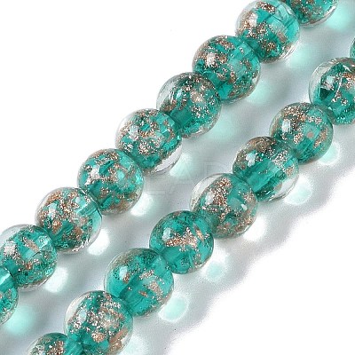 Handmade Gold Sand Lampwork Beads LAMP-Z009-01K-1