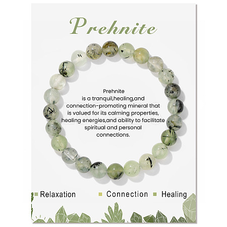 Synthetic Prehnite Beaded Stretch Bracelets LS-PW-WG7FE75-12-1-1