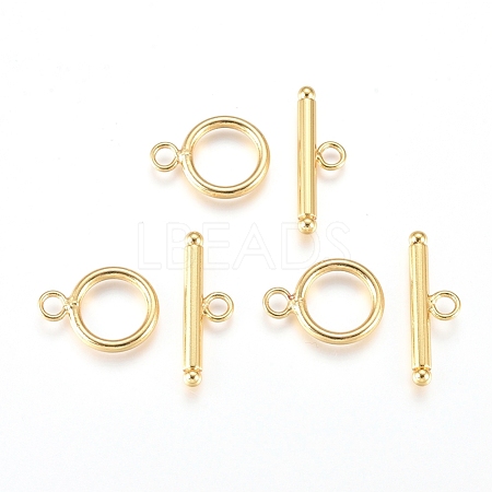 Brass Toggle Clasps KK-L189-23G-1