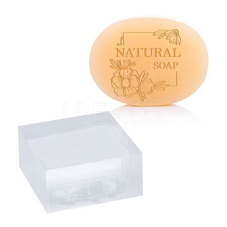 Clear Acrylic Soap Stamps DIY-WH0442-001-1