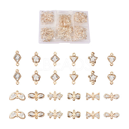 Alloy Rhinestone Crystal Links Connectors PALLOY-TA0002-26LG-1