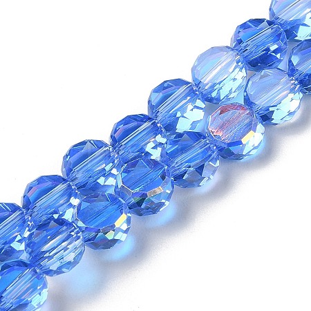 Transparent Electroplate Glass Beads Strands GLAA-Q099-D01-01-1