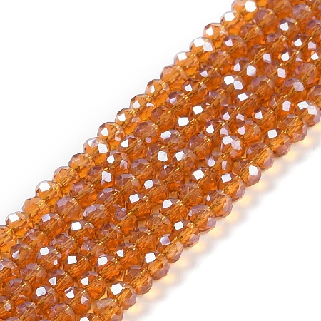 Electroplate Glass Beads Strands EGLA-A034-T6mm-A19-1
