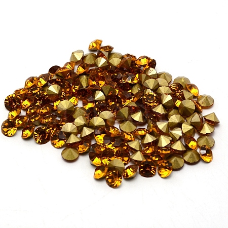 Glass Rhinestone Cabochons RGLA-WH0005-02D-1