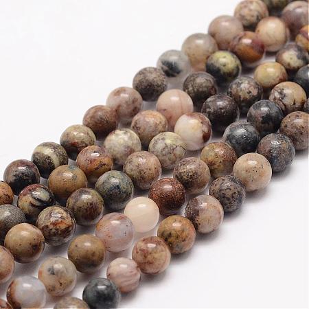 Natural Tiger Quartz Bead Strands G-K153-B24-4mm-1