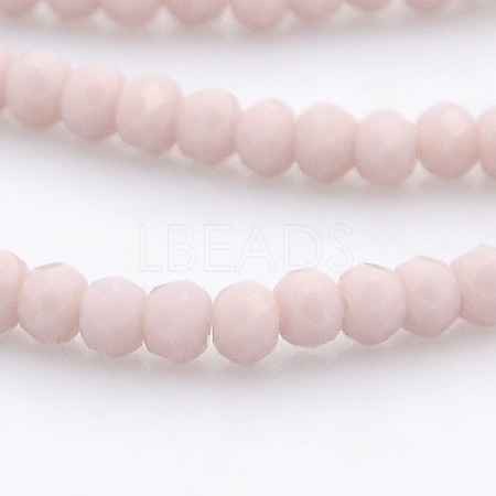 Imitation Jade Glass Faceted Rondelle Beads Strands GLAA-A024A-05-1