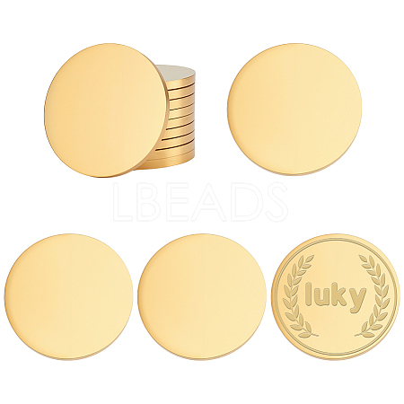 10Pcs 304 Stainless Steel Stamping Blank Tag Cabochons STAS-PH0006-88G-1