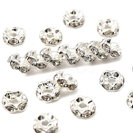 Brass Rhinestone Spacer Beads RSB04C14-1