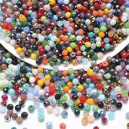 Electroplate Glass Beads GLAA-D020-01I-1