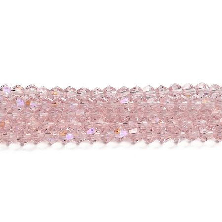 Transparent Electroplate Glass Beads Strands EGLA-A039-T4mm-L26-1
