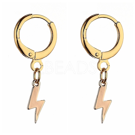 Brass Huggie Hoop Earrings EJEW-JE04208-03-1