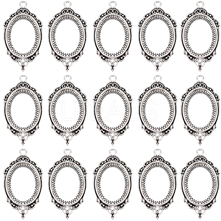 SUNNYCLUE 30Pcs Alloy Pendant Cabochon Settings FIND-SC0009-22-1