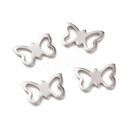 Filigree 304 Stainless Steel Butterfly Charms STAS-N025-07-1