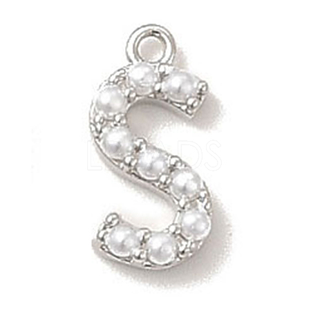 Plastic Imitation Pearl Pendants KK-P230-17P-S-1