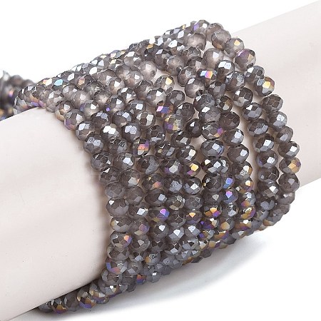 Baking Electroplate Glass Beads Strands DGLA-A039-J4mm-B06-1