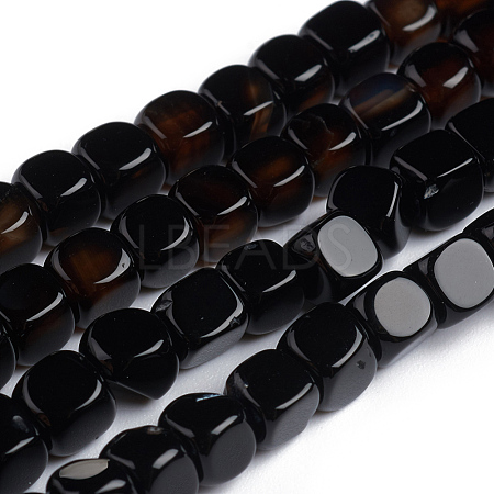 Natural Black Onyx Beads Strands G-L553-05A-1