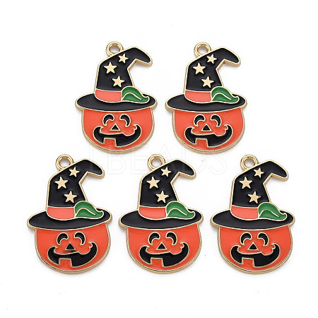 Rack Plating Alloy Enamel Pendants LS-ENAM-S126-066-NR-1