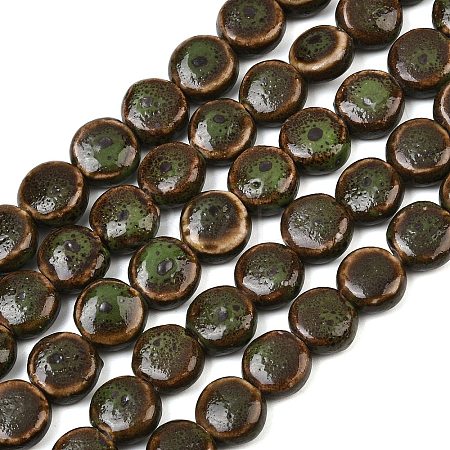 Vintage Style Glazed Porcelain Beads PORC-B002-12-01-1