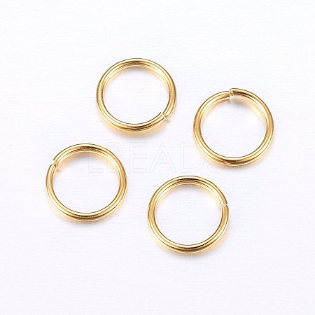 304 Stainless Steel Open Jump Rings X-STAS-O098-01G-12-1