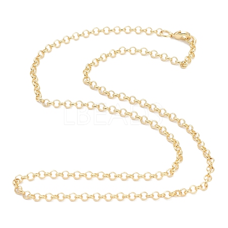 Brass Rolo Chain Necklace Making MAK-F036-01G-1