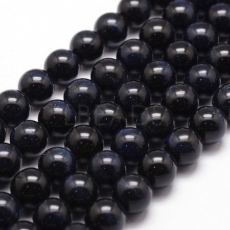 Natural Tiger Eye Bead Strands G-G735-23-10mm-05-1