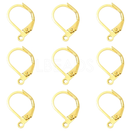 100Pcs Brass Leverback Earring Findings KK-YW0003-37G-1