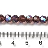 Electroplate Transparent Glass Beads Strands EGLA-A035-T6mm-L13-4
