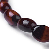Dyed & Heated Natural Red Tiger Eye Bead Stretch Bracelets BJEW-K213-13-3
