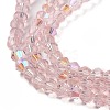 Transparent Electroplate Glass Beads Strands GLAA-F029-4mm-D26-3