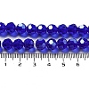Electroplate Transparent Glass Beads Strands EGLA-A035-T8mm-A06-4