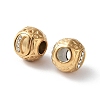Ion Plating(IP) 304 Stainless Steel Rhinestone European Beads STAS-A092-10O-G-2