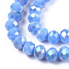 Electroplate Glass Beads Strands EGLA-A034-P4mm-B28-3