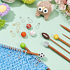 8Pcs 8 Styles Sports Silicone Beads Knitting Needle Protectors/Knitting Needle Stoppers DIY-NB0010-34-4
