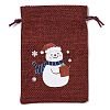 Christmas Theme Jute Cloth Storage Bags ABAG-F010-01A-02-1