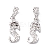 Eco-Friendly Brass Micro Pave Cubic Zirconia Pendants KK-K265-01P-S-1