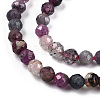 Natural Red Corundum/Ruby and Sapphire Beads Strands X-G-S361-2.5mm-013-2