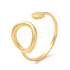 304 Stainless Steel Hollow Ring Open Cuff Rings for Women STAS-D085-04G-1