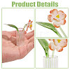2Pcs Glass Flower Display Decorations AJEW-CO0001-04B-4