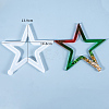 Christmas Hollow Star DIY Pendant Silicone Molds X-DIY-I034-07-1