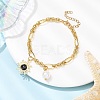 Cat Eye Charm Bracelets BJEW-JB12420-03-1
