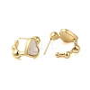 Shell Heart Stud Earrings EJEW-K287-01G-B-3