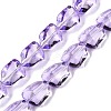 Electroplate Glass Beads Strands EGLA-N012-05B-1